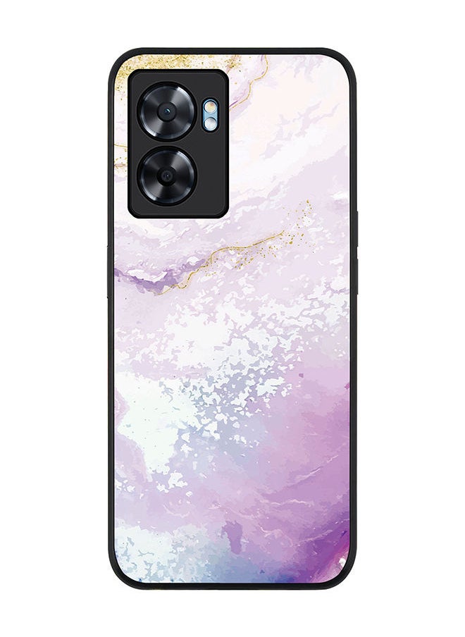 Stylizedd Rugged Black edge case for Oppo A57 Slim fit Soft Case Flexible Rubber Edges Anti Drop TPU Gel Thin Cover - Marble Print Marine  - Image 1