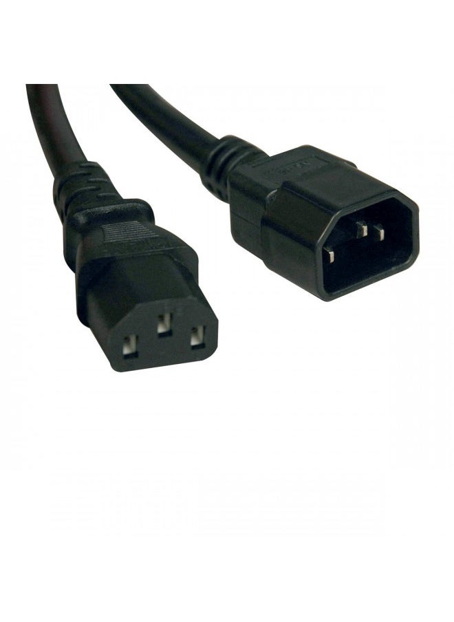 Tripp Lite Heavy-Duty Power Extension Cord 15A, 14Awg (Iec-320-C14 To Iec-320-C13) 10-Ft.(P005-010),Black