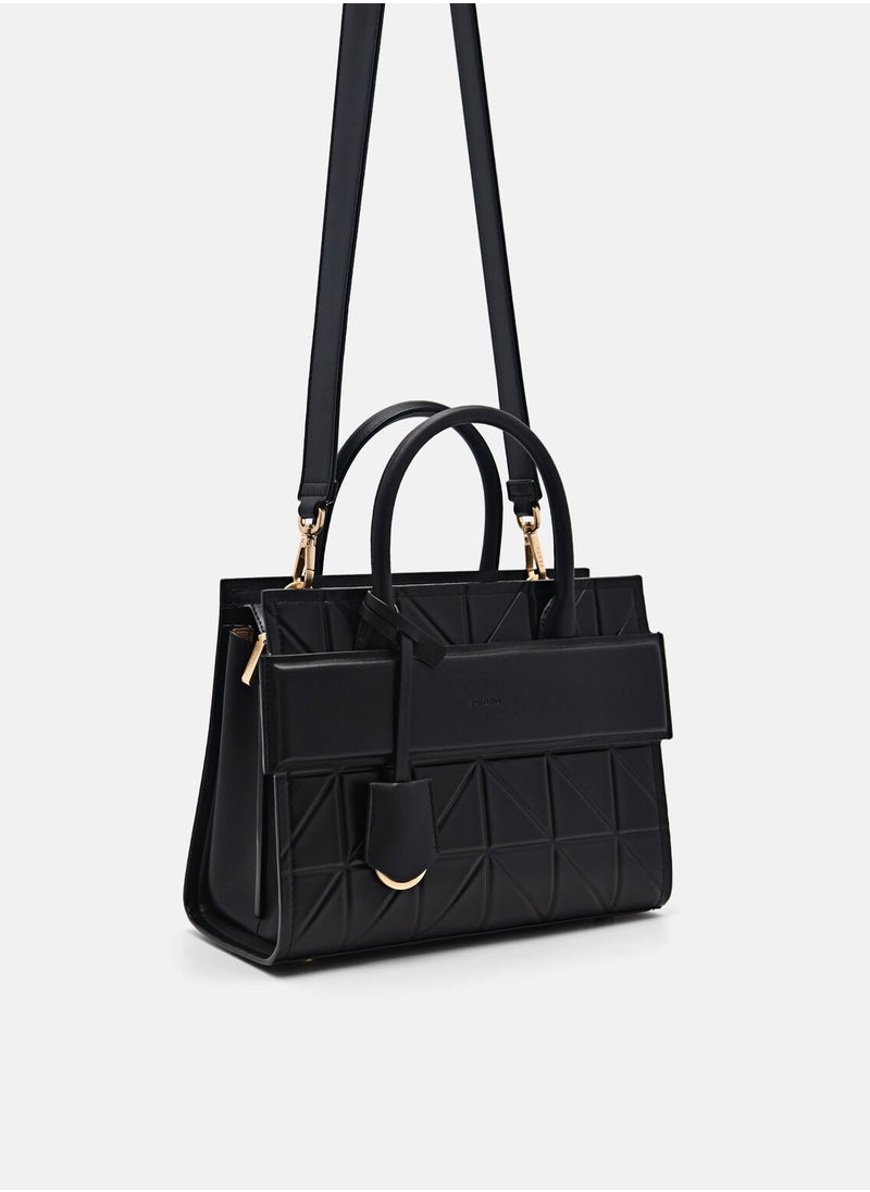 Pedro - PEDRO Studio Bella Leather Handbag in Pixel Satchel Crossbody Bag Shoulder Bag - Image 1