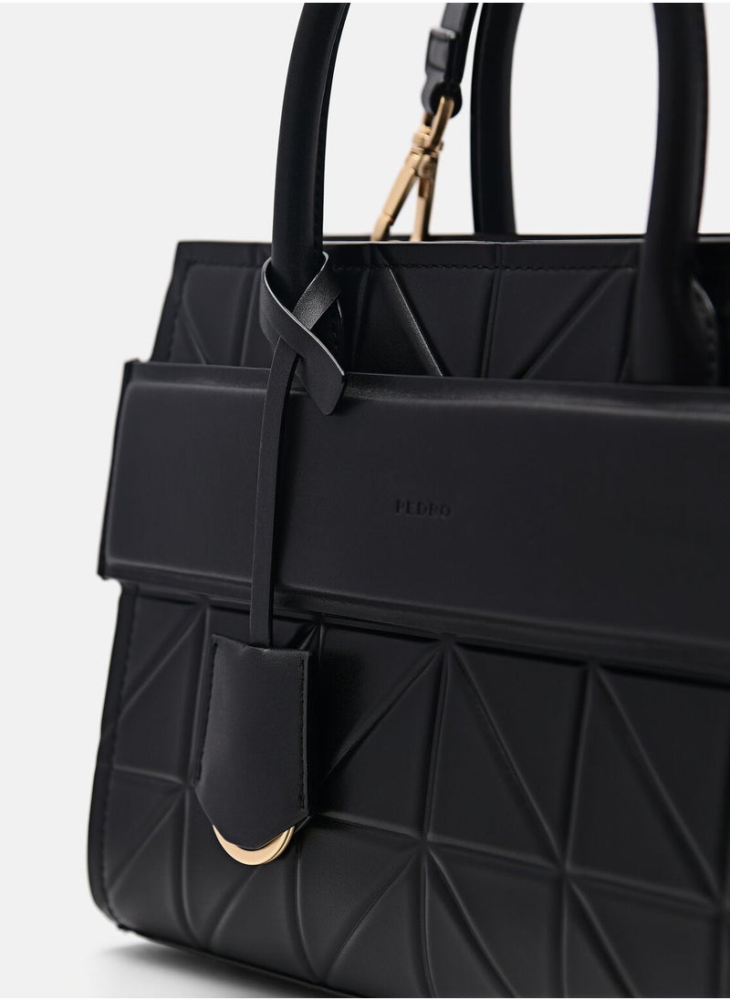 Pedro - PEDRO Studio Bella Leather Handbag in Pixel Satchel Crossbody Bag Shoulder Bag - Image 1