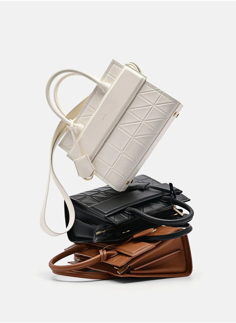 Pedro - PEDRO Studio Bella Leather Handbag in Pixel Satchel Crossbody Bag Shoulder Bag - Image 1