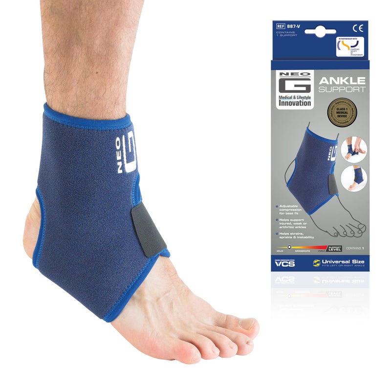 NeoG Ankle Brace for Sprained Ankle Weak Ankles Ligament Damage Ankle Brace for Arthritis Adjustable Compression Neoprene Ankle Support One size Class 1 Medical Device