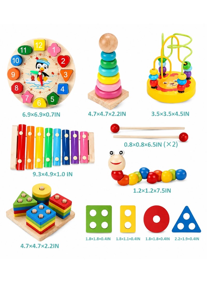 كولا بير ألعاب مونتيسوري للفتيان البالغين من العمر 3 سنوات ، ألعاب خشبية للأطفال 6PCS ، ألعاب الصبي الطفل 3-6 سنوات ، لعبة التعلم التعليمي قبل المدرسية للأطفال في الأعمار 3 4 5 6 + ، هدايا عيد الميلاد - Image 5