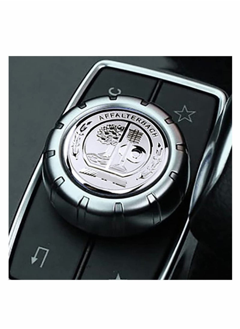 Excefore Metal Modified Center Console Multimedia Control Button Knob Trims Cover Decals Emblems Stickers for Mercedes Benz A B E GLK GLA CLA GLE ML GL Class (29mm Knob, Sliver)  - Image 1