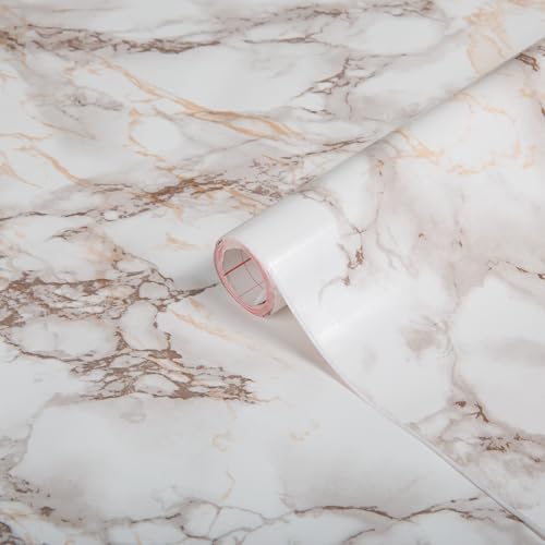 d-c-fix 346-0120 Decorative Self-Adhesive Film, Cortes Brown Marble, 17" x 78" Roll - Image 1