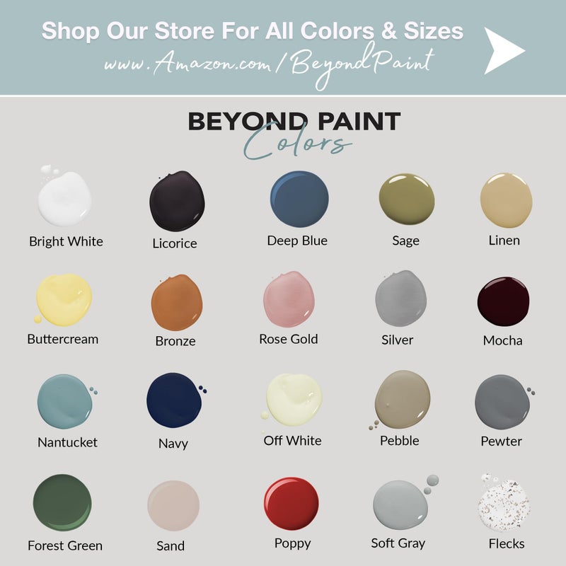 BEYOND PAINT - Furniture, Cabinets and More All-in-One Refinishing Paint Quart - Color :Pewter - Image 5