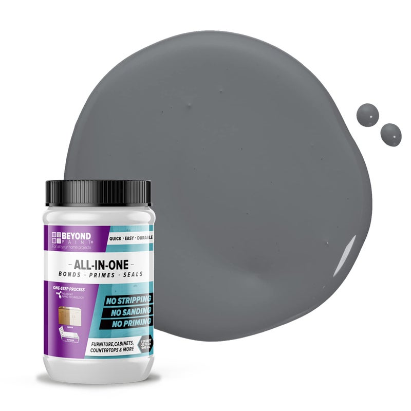 BEYOND PAINT - Furniture, Cabinets and More All-in-One Refinishing Paint Quart - Color :Pewter - Image 1