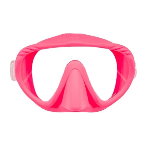 SCUBAPRO Ghost Scuba Dive Mask, Low-Volume Frameless Design w/Ultra Clear Single Lens, Silicone Skirt and Easy-Adjust Strap Buckles, Pink - Image 2