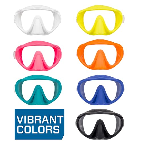 SCUBAPRO Ghost Scuba Dive Mask, Low-Volume Frameless Design w/Ultra Clear Single Lens, Silicone Skirt and Easy-Adjust Strap Buckles, Pink - Image 5