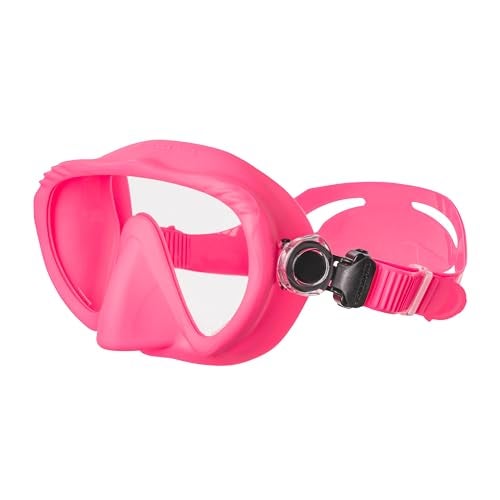 SCUBAPRO Ghost Scuba Dive Mask, Low-Volume Frameless Design w/Ultra Clear Single Lens, Silicone Skirt and Easy-Adjust Strap Buckles, Pink - Image 3