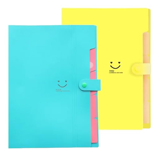 Corslet Documents Folder for Certificate A4 Paper Expanding File Folder Pockets Accordion Document Organiser Mini Waterproof Desktop Paper Storage Organizer (Pack of 2) - Image 1