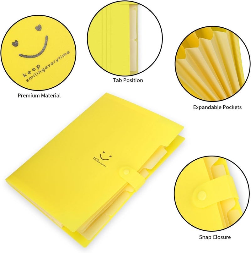 Corslet Documents Folder for Certificate A4 Paper Expanding File Folder Pockets Accordion Document Organiser Mini Waterproof Desktop Paper Storage Organizer (Pack of 2) - Image 5