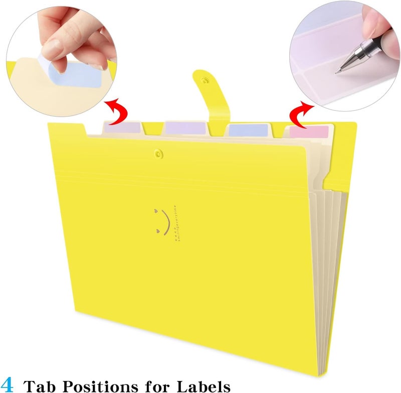 Corslet Documents Folder for Certificate A4 Paper Expanding File Folder Pockets Accordion Document Organiser Mini Waterproof Desktop Paper Storage Organizer (Pack of 2) - Image 3