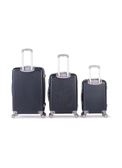 Generic Musselz Alcatraz Complete 3-Piece Luggage Set – Durable ABS Construction, Rust & Shock Resistant, Break & Pressure Resistant, Heat-Resistant – Dark Blue  - Image 1