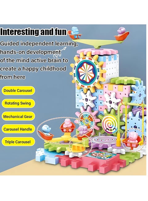DIY ELECTRIC Electric Building Block Gear Toy For 6+Years
