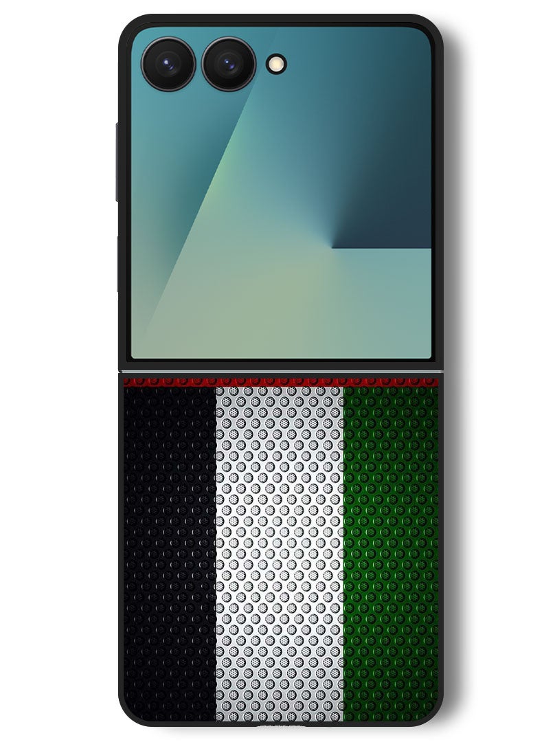 Theodor Case Compatible with Samsung Galaxy Z Flip 7 - 6.9 Inch Protection Shockproof Bumper Cover UAE Flag - Image 1