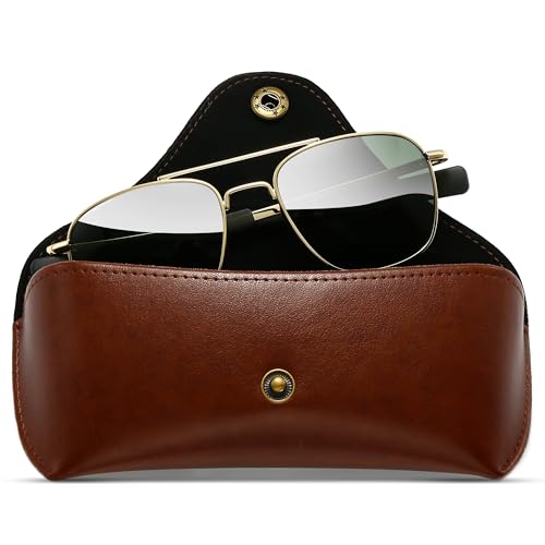 SUNGAIT Real Glass Lens Sunglasses for Men and Women Military Style Pilot Aviator HD Shades with Upgraded Spring Hinge Bayonet Temples - Image 3