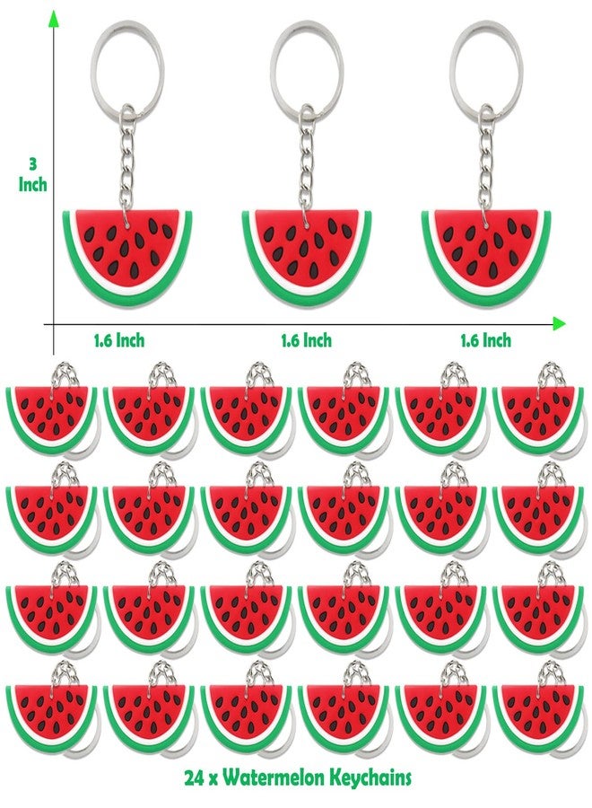 CiciBear 24 Pack Watermelon Keychains Party Decoration for Guests, Watermelon Themed Party, Baby Shower, School Party, Kids Birthday - Image 2