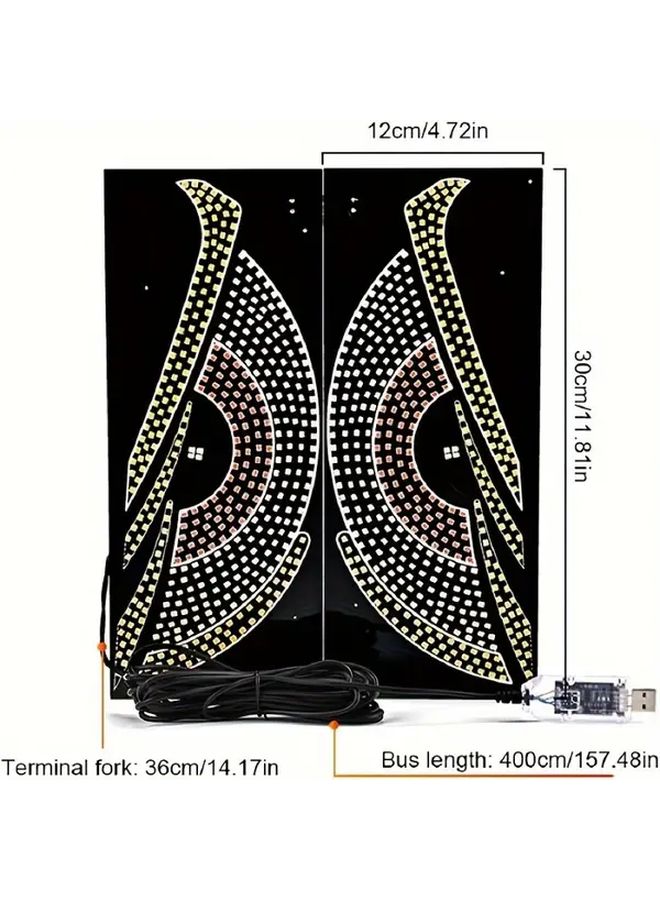 1 Pair Car LED Devil Eye Atmosphere Decorative Lights USB Powered - Image 3