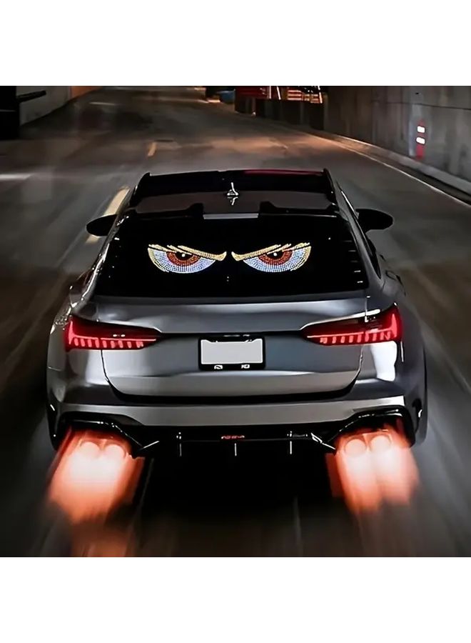 1 Pair Car LED Devil Eye Atmosphere Decorative Lights USB Powered - Image 1