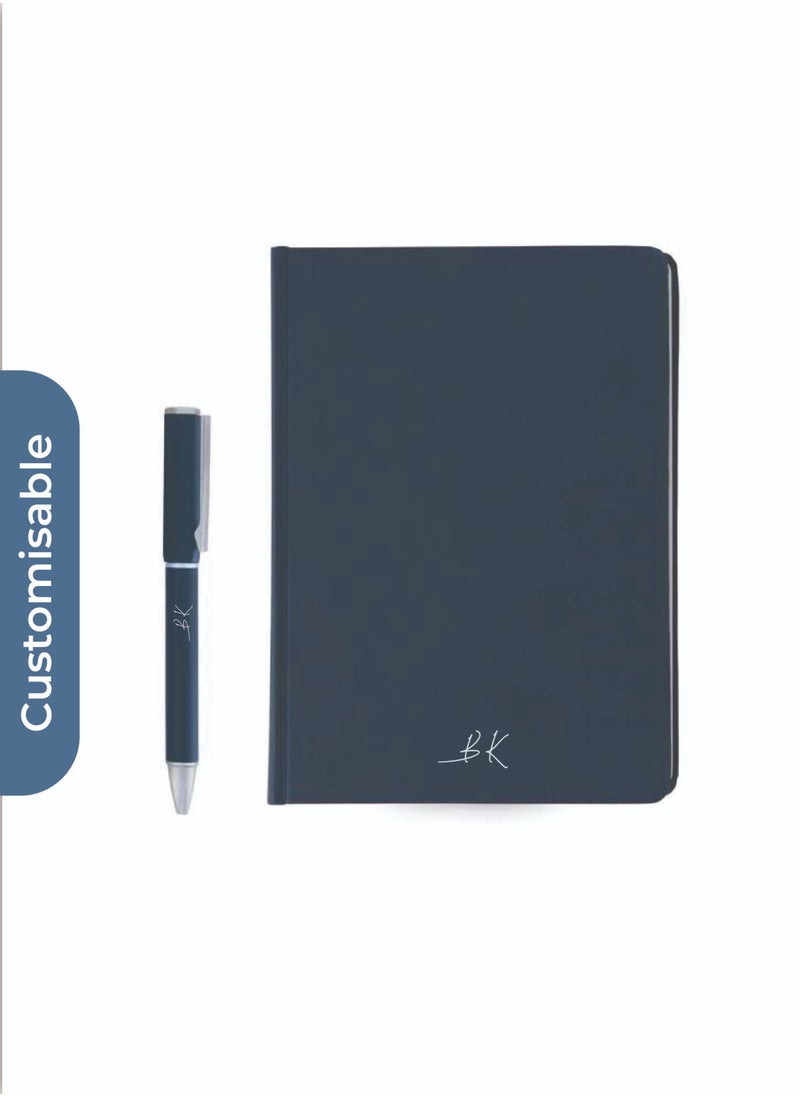 SANTHOME Personalised TOMAR - SANTHOME Set Of PU Thermo Notebook And Pen - Blue  - Image 3