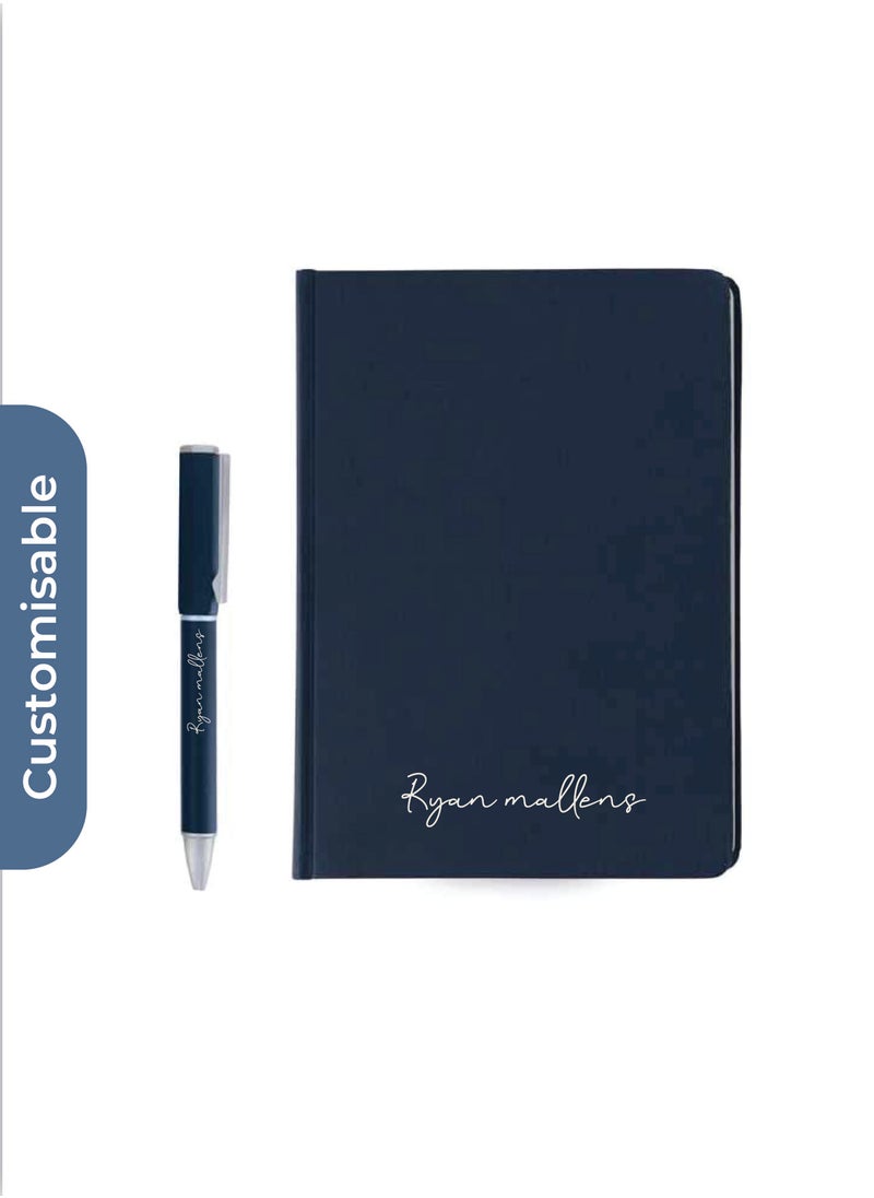 SANTHOME Personalised TOMAR - SANTHOME Set Of PU Thermo Notebook And Pen - Blue  - Image 1