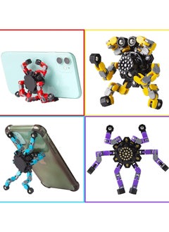 NQOOH 8 Piece Transformable Spinner Toy Set Robot Spinner for Stress Relief for Kids and Adults  - Image 2
