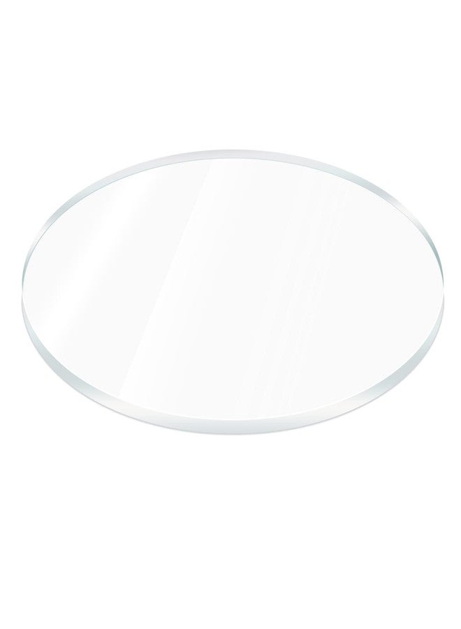 iteshuai 1 Pieces 1/4" Round Plexiglass Sheet, 24 Inch Diameter Clear Acrylic Circle, Cake Disk Acrylic Sheet, Plexiglass Table Top, Round Acrylic Backdrop - Image 2