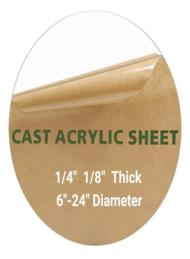 iteshuai 1 Pieces 1/4" Round Plexiglass Sheet, 24 Inch Diameter Clear Acrylic Circle, Cake Disk Acrylic Sheet, Plexiglass Table Top, Round Acrylic Backdrop - Image 1