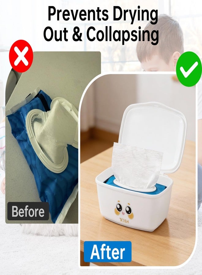 Runhike Flushable Wipes Dispenser Compatible with Cottonelle, Bathroom Wipes Holder Flushable Wipes Container Toilet Paper Wipes Dispenser, Bathroom Organizer Fits for Cottonelle (Only Wipes Dispenser) - Image 2