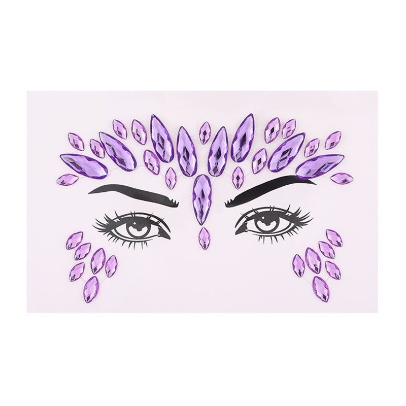 Rhinestone Face Decoration Sticker Crystal Rhinestone Decorative Sticker Eye Makeup Accessories Face Jewels Rhinestone Stickers - Image 1
