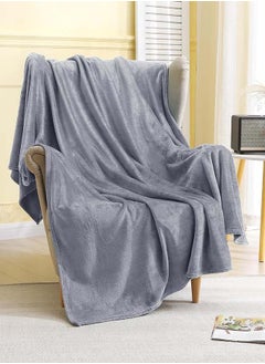SKY-TOUCH SKY-TOUCH Queen Fleece Blanket : 270GSM Super Soft Lightweight Bed Blanket Plush Fuzzy Cozy Luxury Microfiber Throw Blanket for Home Office Dorm Bed Sofa Chair Couch Travel Camping (Grey 230 * 200cm)  - Image 3