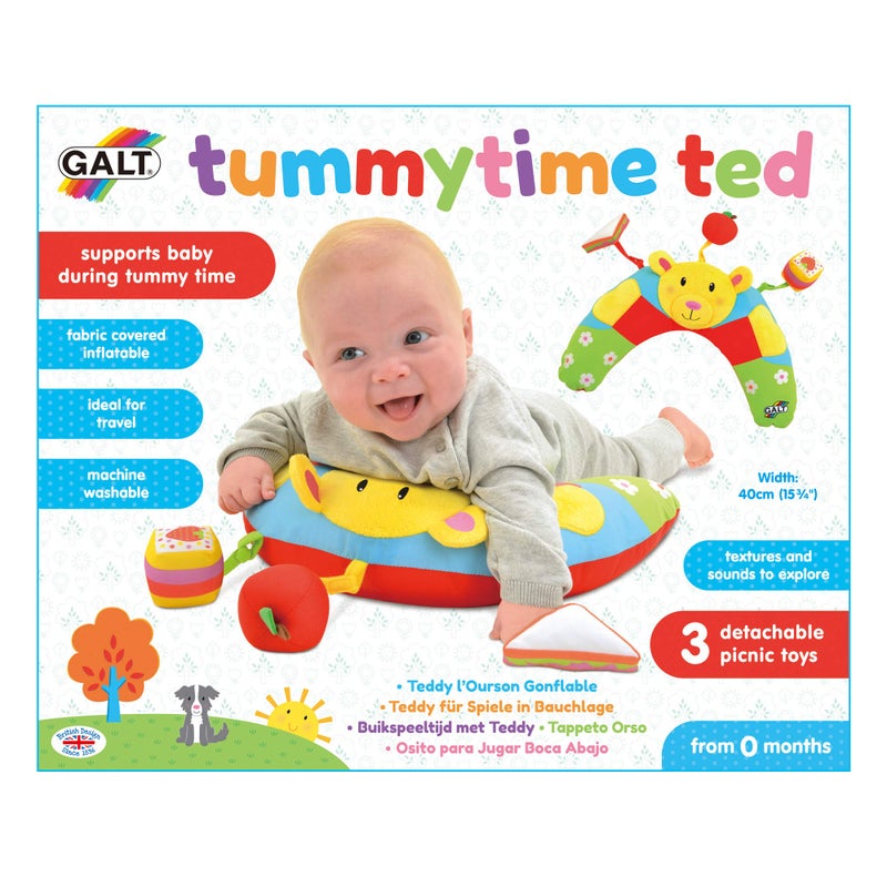 Galt Toys, Tummy Time Ted, Tummy Time Pillow, Ages 0 Months Plus, Multicolor - Image 2