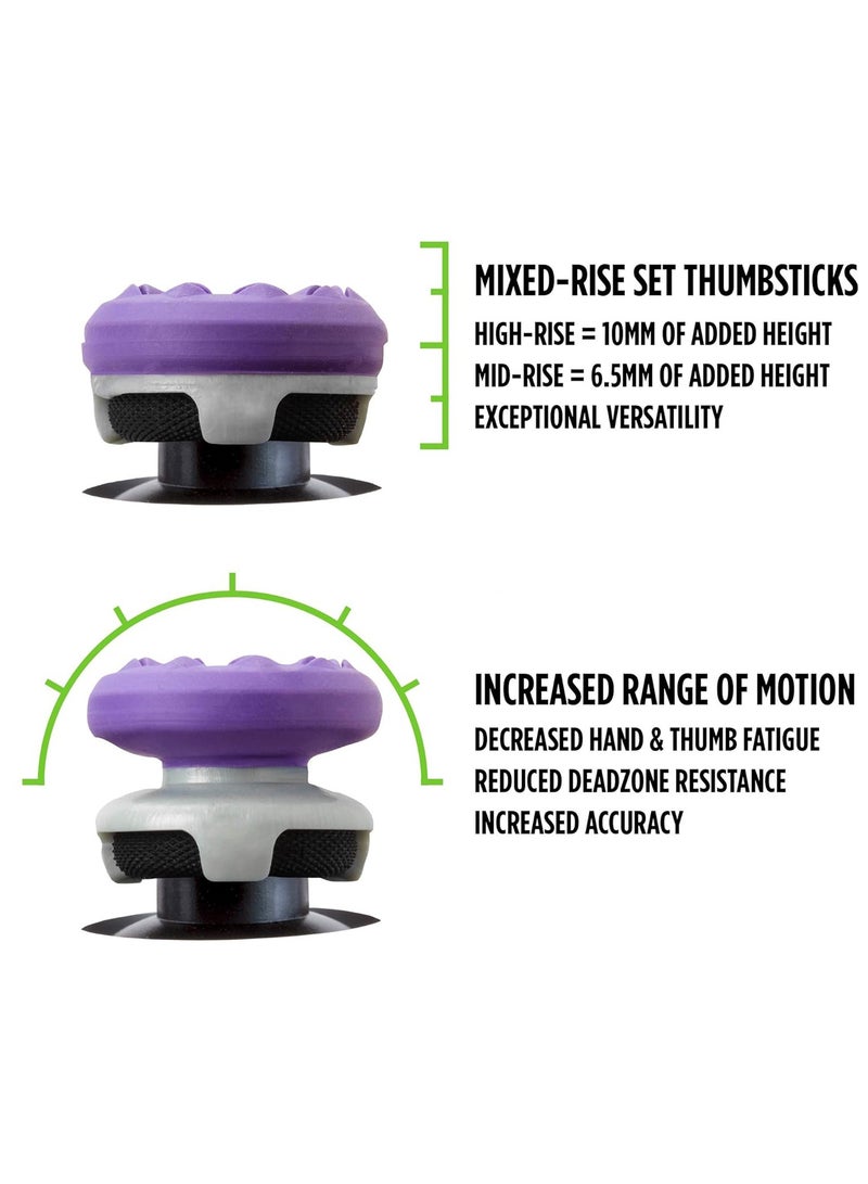 Controller Joystick for Xbox One and Xbox Series X Controller | 2 Performance Thumbsticks | 1 High-Rise, 1 Mid-Rise | Purple  - Image 3