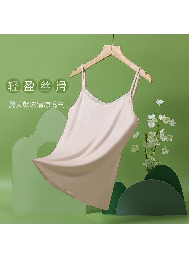 Red Bean Wirefree Bralette Camisole For Women - Modal Sleeveless Undershirt Ladies Tank Top - Image 3