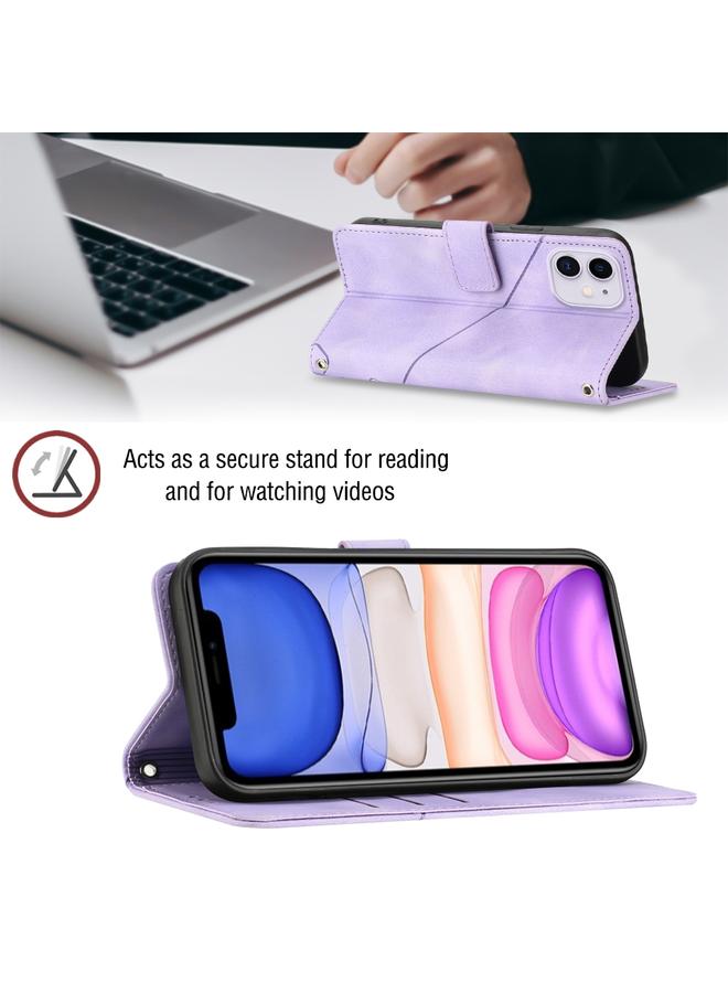 Zaboon Case For iPhone 11 Skin-feel Embossed Leather Phone Case - Image 5