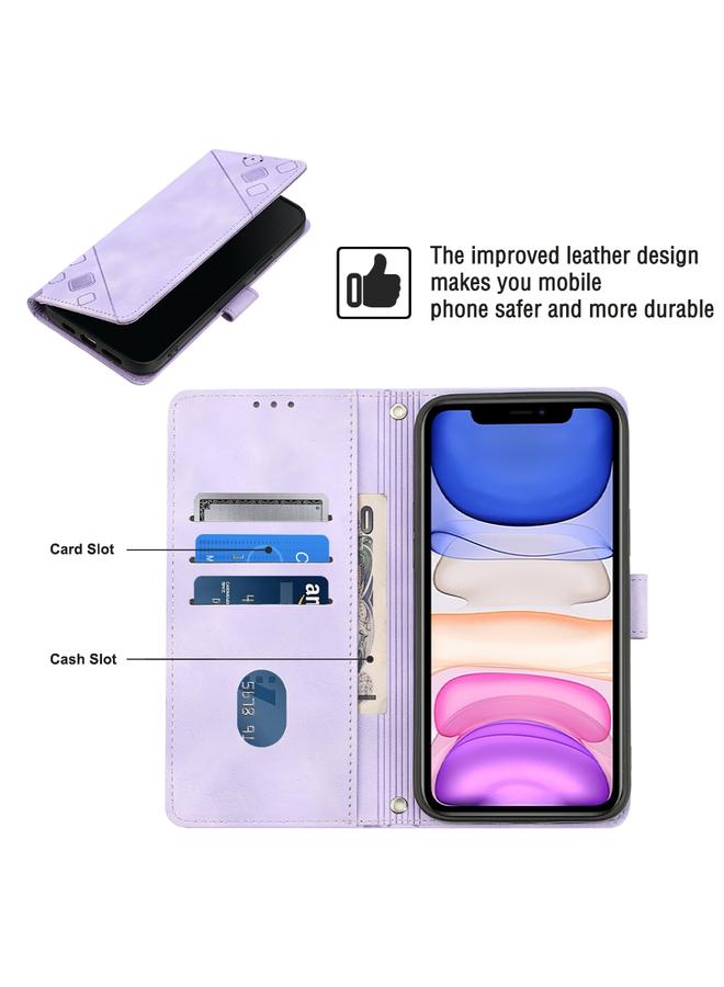 Zaboon Case For iPhone 11 Skin-feel Embossed Leather Phone Case - Image 4