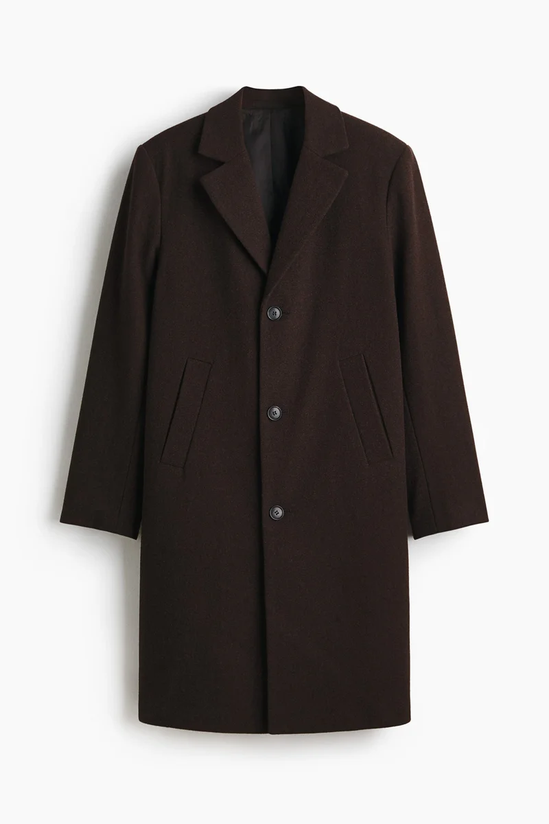 H&M Single-breasted wool-blend coat
