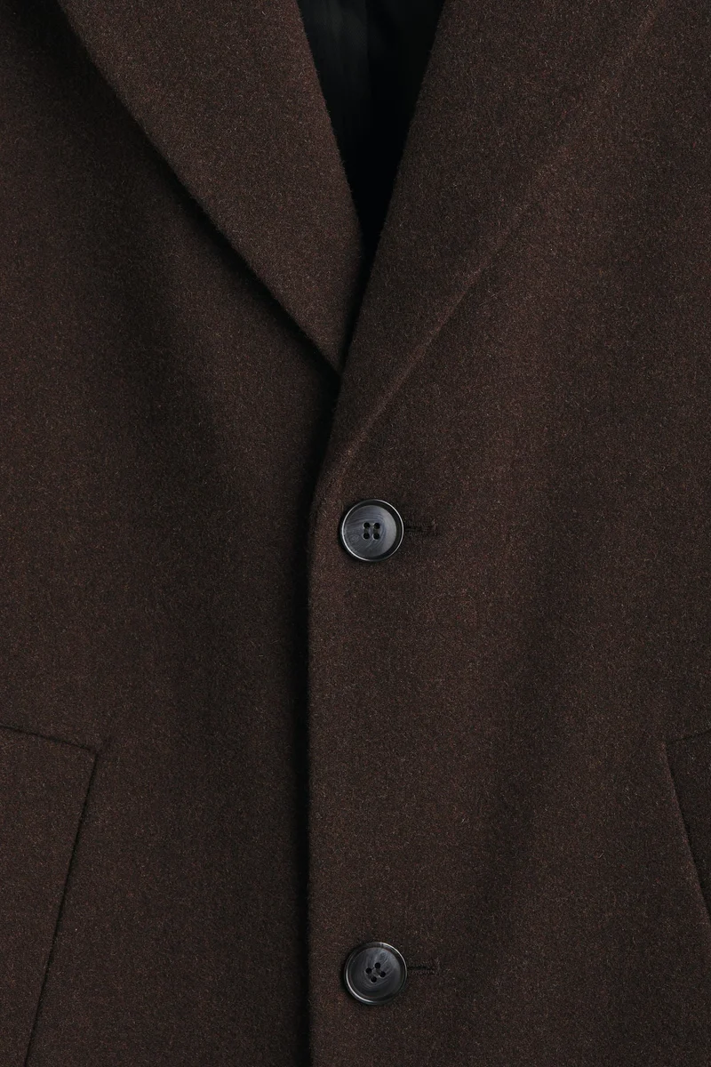 H&M Single-breasted wool-blend coat