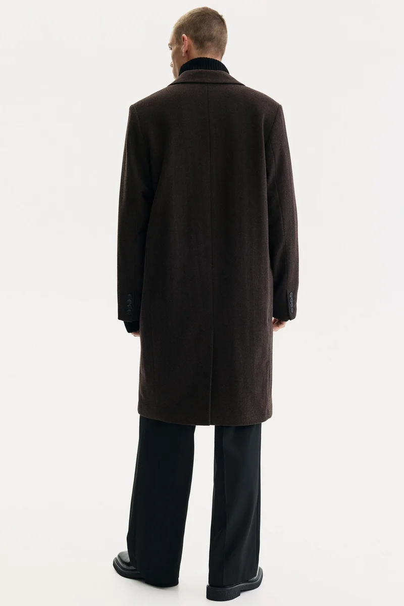 H&M Single-breasted wool-blend coat