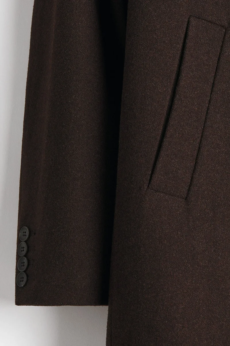 H&M Single-breasted wool-blend coat