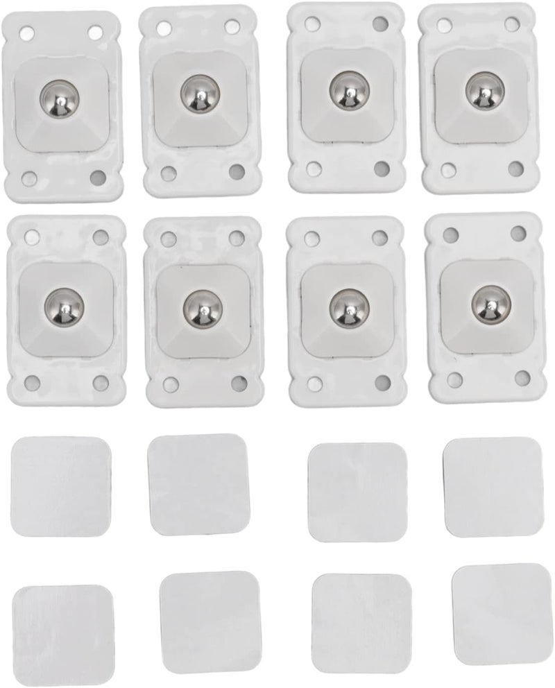 Boniry 8 Pcs Self Adhesive Mini Swivel Casters Wheels Universal Wheels at The Bottom of The Storage Box Swivel Caster Wheels 360 Degree Rotation Pulley for Furniture 8 Mini Casters Wheel - Image 1