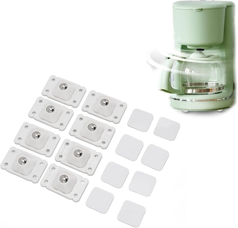 Boniry 8 Pcs Self Adhesive Mini Swivel Casters Wheels Universal Wheels at The Bottom of The Storage Box Swivel Caster Wheels 360 Degree Rotation Pulley for Furniture 8 Mini Casters Wheel - Image 3