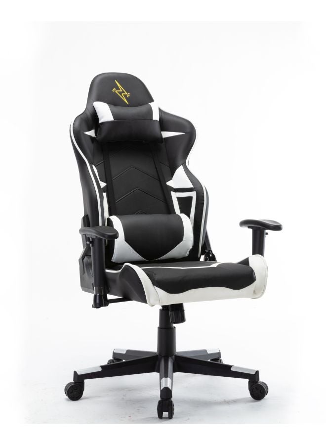 بليتزد كرسي للألعاب بظهر مرتفع ووسادة لمنطقة أسفل الظهر أبيض/ أسود 65.5x84x29سم - Image 5