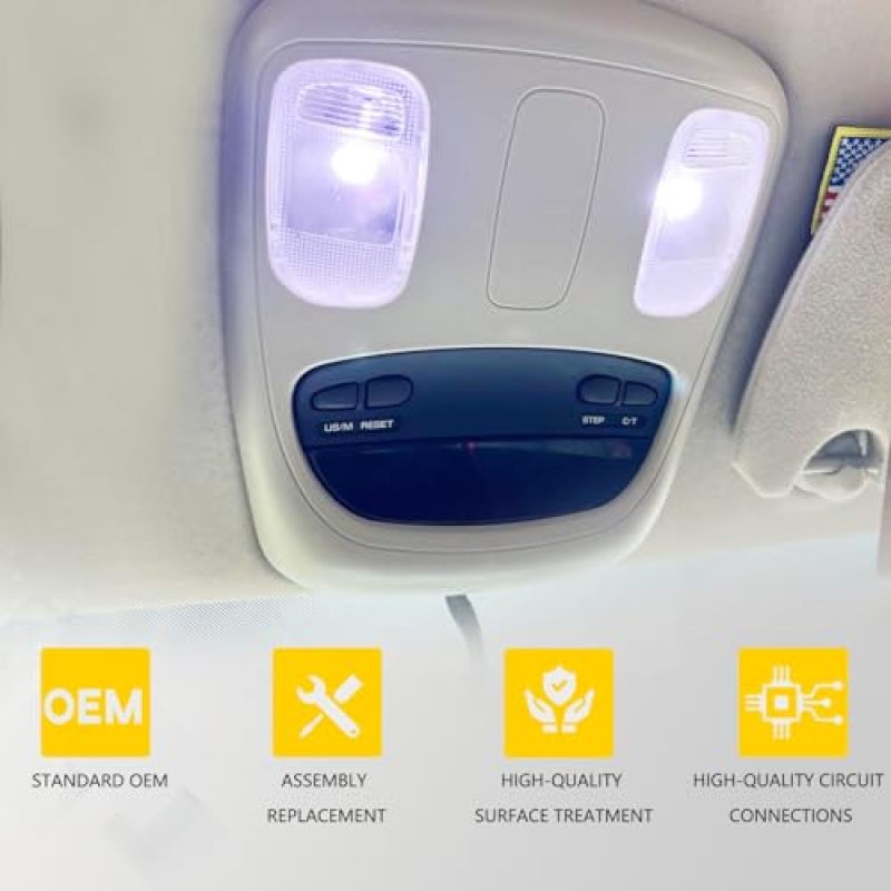 تركيبة إضاءة القبة LED: استبدال OEM مباشرة لون رمادي - استبدال إضاءة مقصورة داخلية LED ساطعة لـ Dodge Ram 1500، 2500، 3500، 4500، 5500 من عام 2002 إلى 2010 - Image 4
