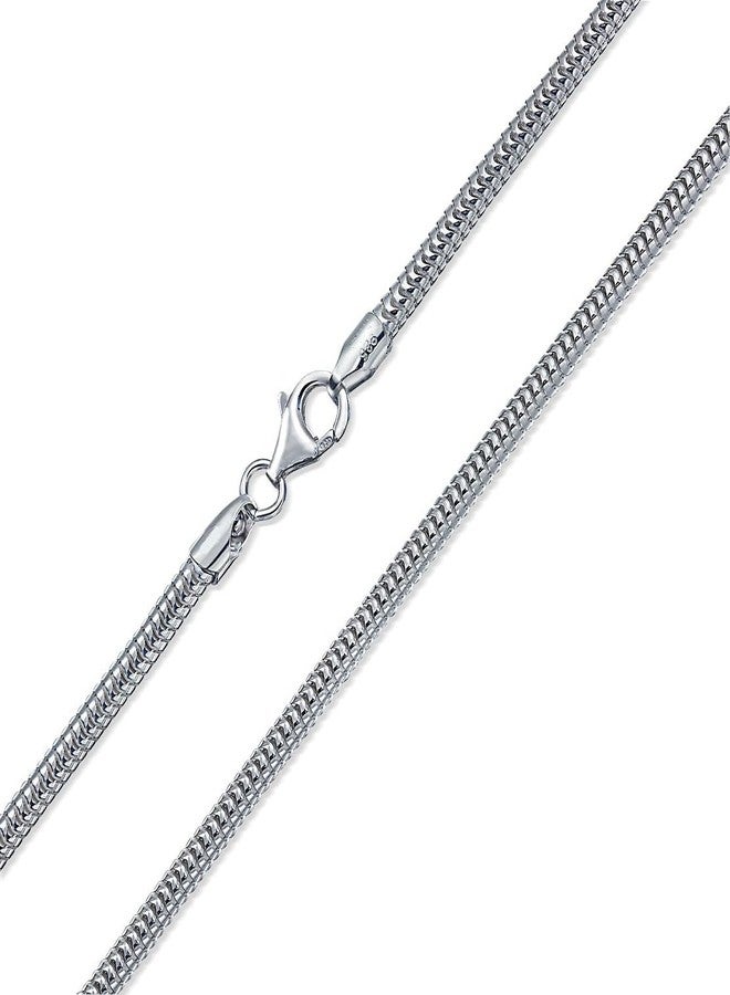 Parnika (Formerly MJ 925 Unisex Snake Design Silver Chain in Pure 92.5 Sterling Silver for Women | Chandi Ki Chain | (2mm, 18) - Image 2