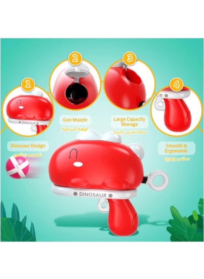 لعبة لوحة السهامالديناصورية للأطفال، لعبة الهدف مع سلاح ديناصوري للأстрель، مع 12 كرة لاصقة، ألعاب تنافسية داخلية وخارجية، подарки لمناسبات المولوديات للأطفال. - Image 4