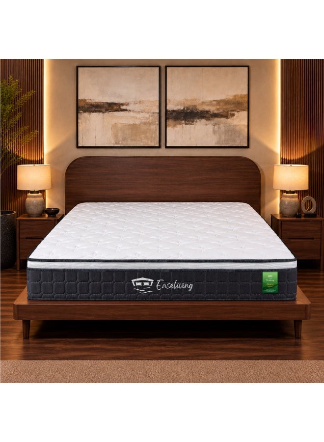 Easeliving Pocket Spring Memory Foam Mattress 150x200 cm - 30 cm Thick Medium Comfort Queen Size Mattress with Motion Isolation | Orthopedic Mattress for Spine Support & Pressure Relief - Image 1