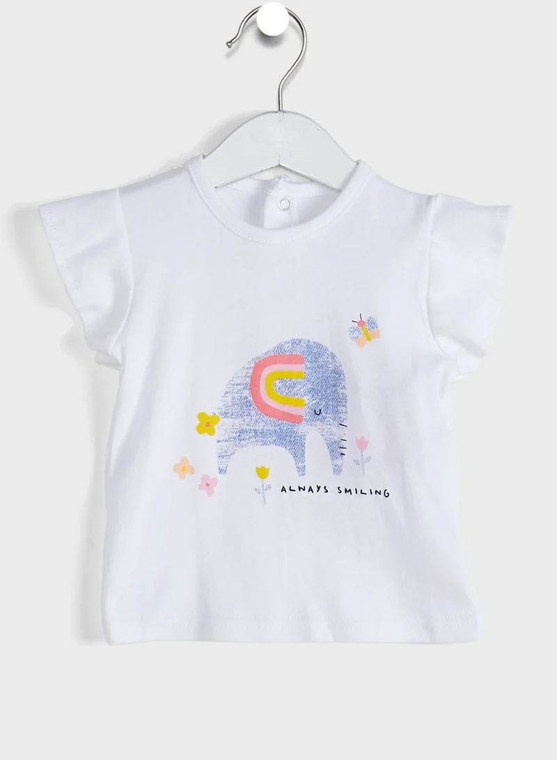 lily and jack Infant Elephant Print Top & Legging Set