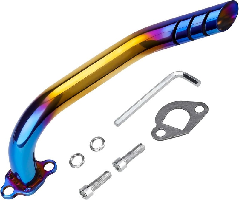 WNOOENG 212cc Exhaust Pipe Header Kit for Coleman CT200u CT200u-ex BT200X KT196 196cc 6.5hp, for Non-Hemi Predator 212cc Baja Warrior MB200 GX160 GX200 Engine Axis M200 Mini Bike - Image 1